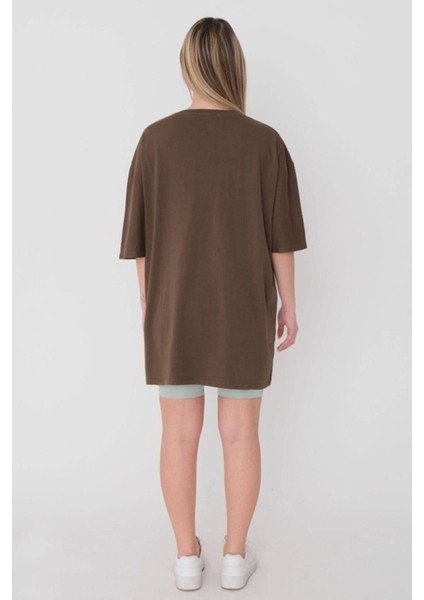 Kadın Kahverengi Natıonal Mount Rıversıde Traıl Baskılı Tshirt modelleri