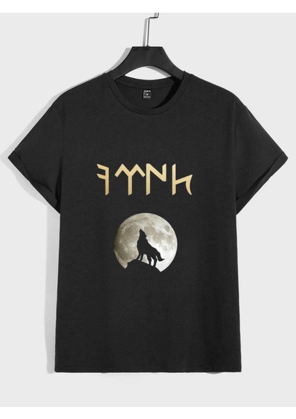 Blacksokak Unisex Göktürkçe Türk Yazı Baskılı Oversize T-Shirt
