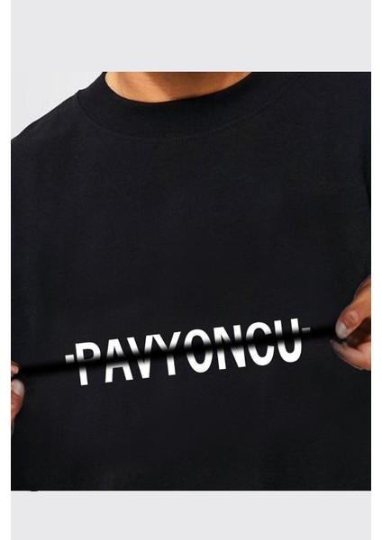 Blacksokak Erkek Siyah Pavyoncu Katlamalı Baskılı Oversize T-Shirt fiyatları