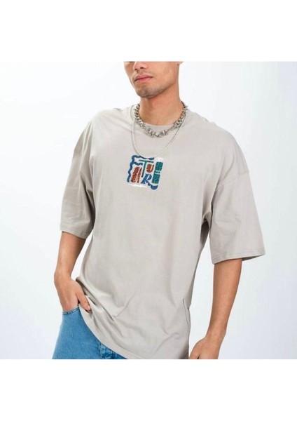 Blacksokak Erkek Taş Future Baskılı Oversize Bisiklet Yaka Tshirt fiyatları