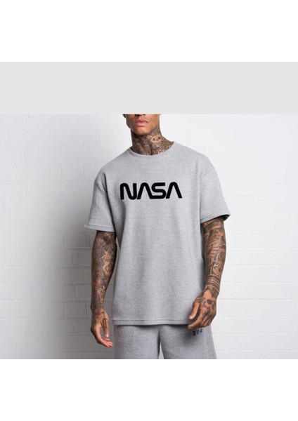 Erkek Gri Nasa Tshirt