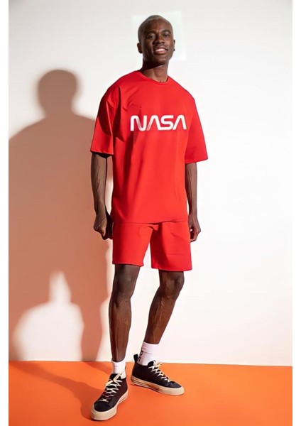 Erkek Kırmızı Nasa Tshirt