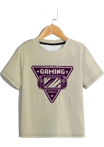 Blacksokak Kids Erkek Çocuk Taş Gamıng Baskılı Tişört