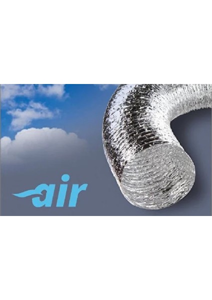 Ø 127 mm Air Alüminyum Izolesiz Flexible Esnek Hava Kanalı - Davlumbaz - Aspiratör Borusu (10 Mt) fiyatları