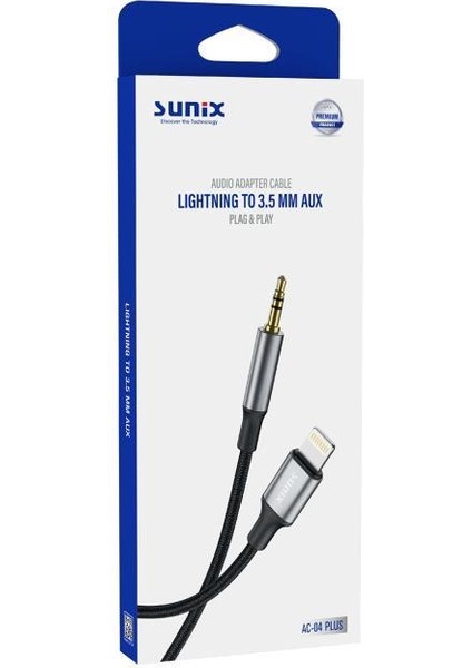 Lightning To 3.5mm Aux Kablo Tak-Çalıştır Ac-04 Plus