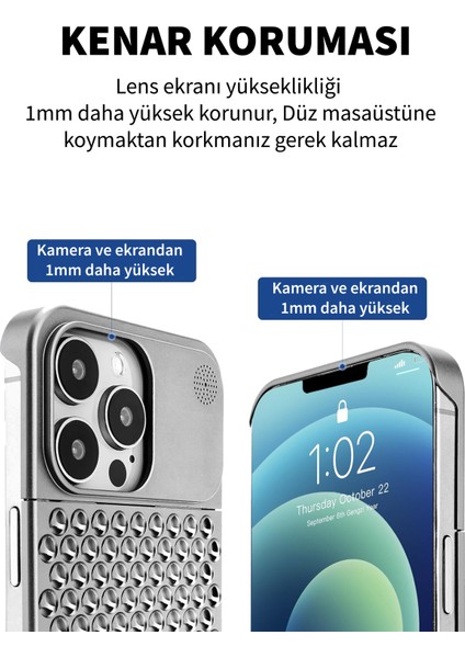 iPhone 15 Pro Max Uyumlu Gövde Koruyucu  Metal Soğutma Özellikli  Aromaterapi Kokulu Iron  Kapak