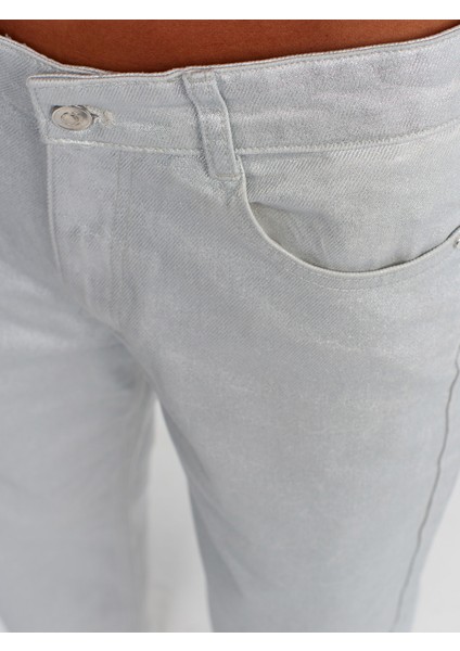 70449 Parlak Straight Pantolon-Gümüş fırsatları