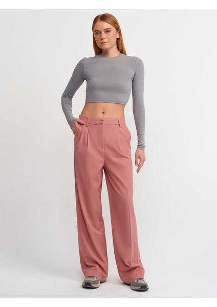 30349 Bisiklet Yaka Uzun Kollu Top-Gri fırsatları