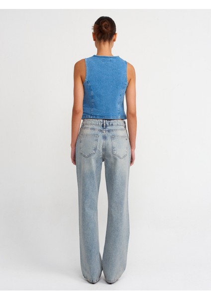 71426 Düşük Bel Kar Yıkama Denim Pantolon-Tint fiyatları