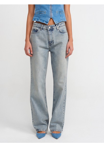 71426 Düşük Bel Kar Yıkama Denim Pantolon-Tint modelleri
