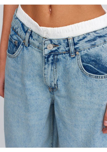 71432 Tint Yıkama Boxer Detaylı Denim Pantolon-Tint fırsatları