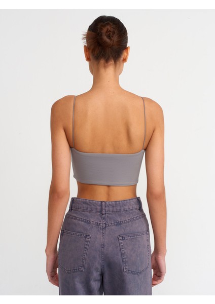 20793 Askılı Crop Top-Gri fiyatları