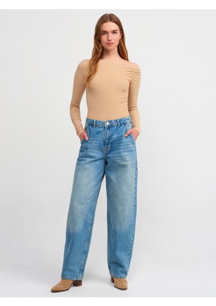 71415 Tint Yıkama Denim Pantolon-Mavi