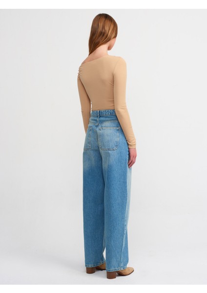 71415 Tint Yıkama Denim Pantolon-Mavi