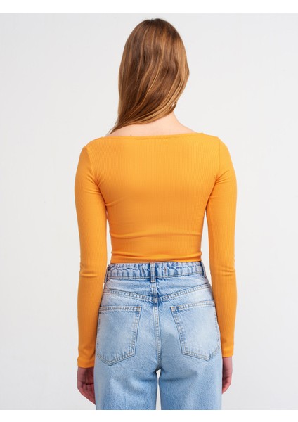 3700 Fitilli Uzun Kollu Top-Oranj fiyatları