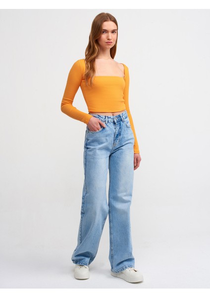 3700 Fitilli Uzun Kollu Top-Oranj modelleri