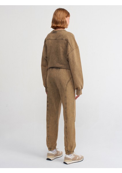 70472 Yıkama Efektli Jogger-Bej fiyatları