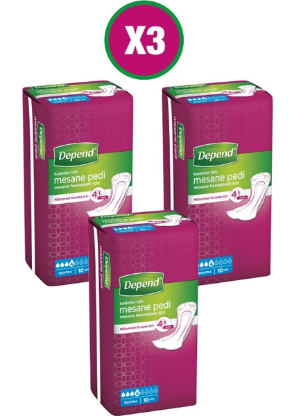 Mesane Pedi Kadın Ekstra 10 Lu- 3'lü Paket
