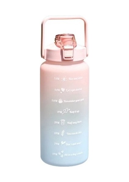 Buyfun 2l Taşınabilir Su Şişesi - Pembe/mavi (Yurt Dışından)