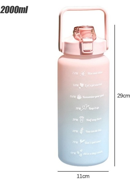 Buyfun 2l Taşınabilir Su Şişesi - Pembe/mavi (Yurt Dışından) fiyatları