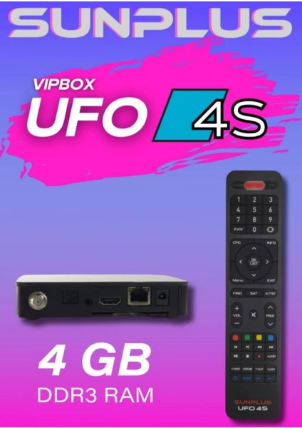 Vıpbox Ufo 4s Uydu Alıcısı 4gb Ram Dünyanın En Hızlısı