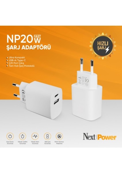 Hızlı Şarj Adaptörü NP20W