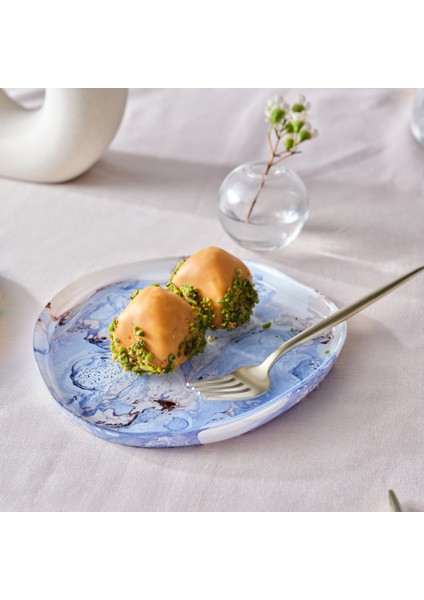 Ebru Cam 4 Kişilik Pasta Takımı 18 cm