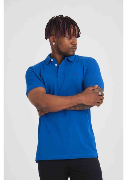 Polo Paris Saks Mavi Regular Fit Tshırt