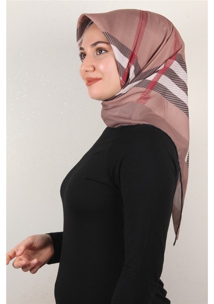 Pamuklu Soft Eşarp 3308-10 Sütlü Kahve
