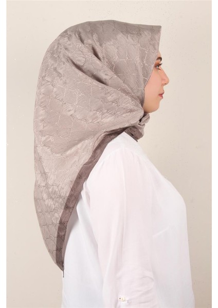 Ipeksi Monogram Eşarp 8086-8 Koyu Taş