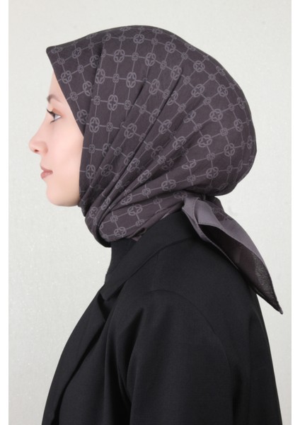 Elegance Monogram Eşarp 4107-8 Füme fiyatları