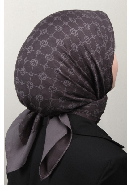 Elegance Monogram Eşarp 4107-8 Füme modelleri