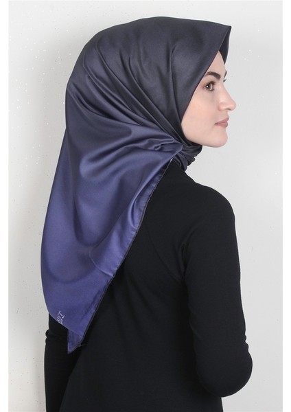 Dijital Eşarp 1355-2 Siyah-Mor