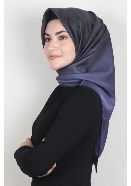 Dijital Eşarp 1355-2 Siyah-Mor