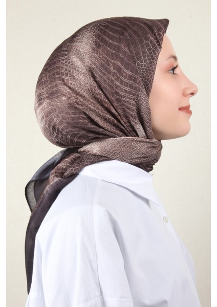 Nirvana Soft Eşarp 8103-4 Siyah-Kahve