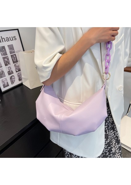 Sarı Kadın Yumuşak Deri Çanta Yüksek Kaliteli Vintage Kadınlar Için Crossbody Çanta Katı Zincirler Omuz Çantaları Kadın Ana Kesesi Yeni (Yurt Dışından) fiyatları