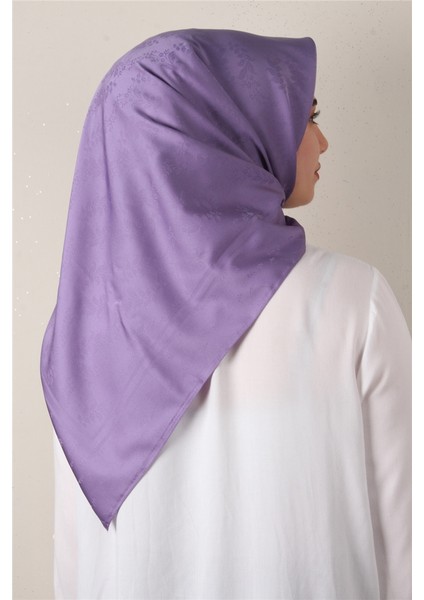 Jakarlı Ipeksi Eşarp 3089-20 Leylak