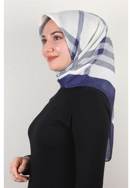 Pamuklu Soft Eşarp 3308-1 Morcivert