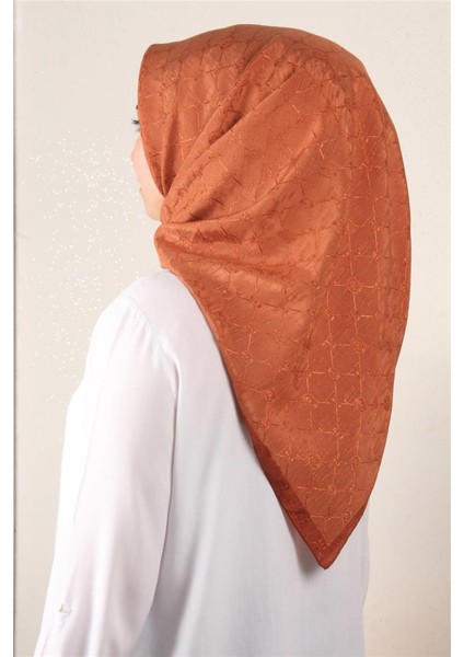 Ipeksi Monogram Eşarp 8086-4 Kiremit