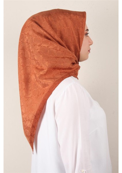 Ipeksi Monogram Eşarp 8086-4 Kiremit