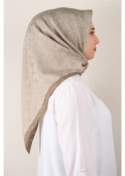 Ipeksi Monogram Eşarp 8086-2 Çöl Kahvesi