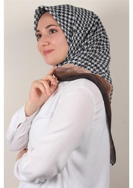 Pamuklu Soft Eşarp 3340-3 Kahve