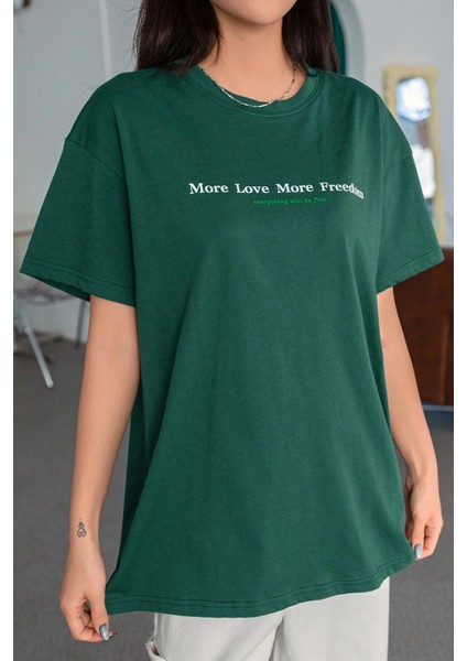Only Trendwear More Love Baskılı Oversize Tshirt fiyatları