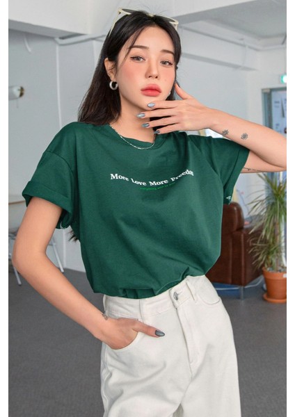 Only Trendwear More Love Baskılı Oversize Tshirt modelleri