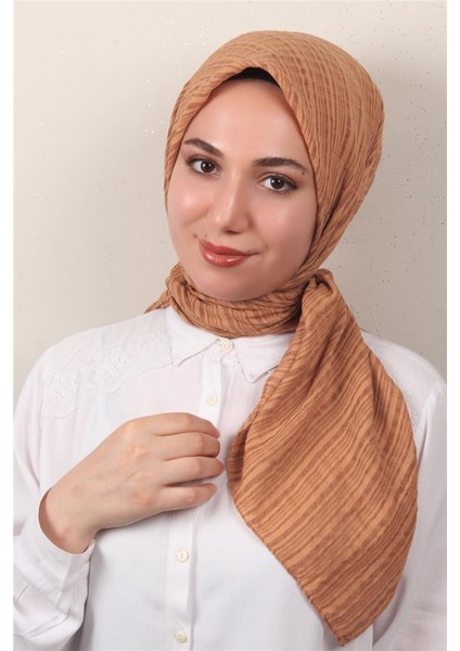 Mistik Pamuk Eşarp 4101-33 Soğan Kabuğu