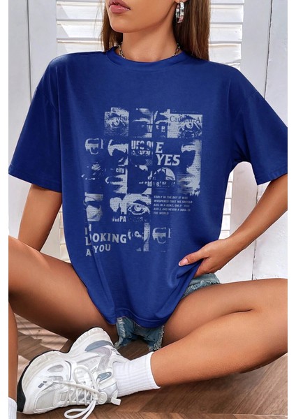 Only Trendwear Looking Baskılı Oversize Tshirt