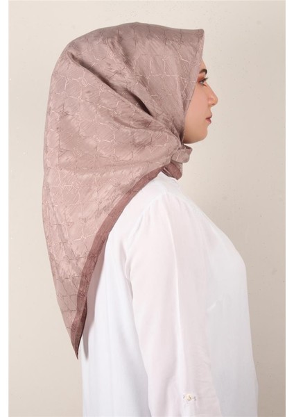 Ipeksi Monogram Eşarp 8086-1 Gül Kurusu