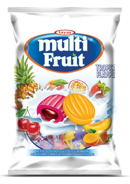 Multi Fruit Karışık Meyveli Sert Şeker 1000 gr (1 Poşet)