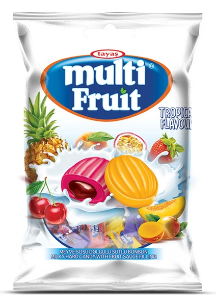 Multi Fruit Karışık Meyveli Sert Şeker 1000 gr (1 Poşet)