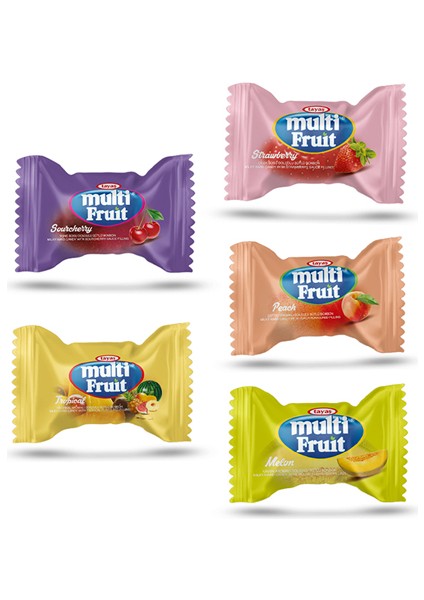 Multi Fruit Karışık Meyveli Sert Şeker 1000 gr (1 Poşet)